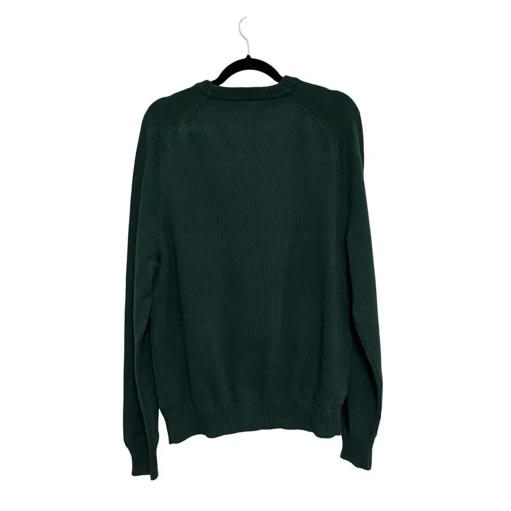 J. Crew Men’s Heritage Cotton Crewneck Sweater in Green - Size L